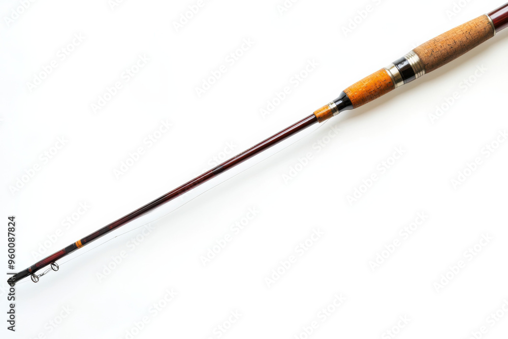 Professional Fishing Rod on Blank Canvas Professional Fishing Rod on Blank Canvas