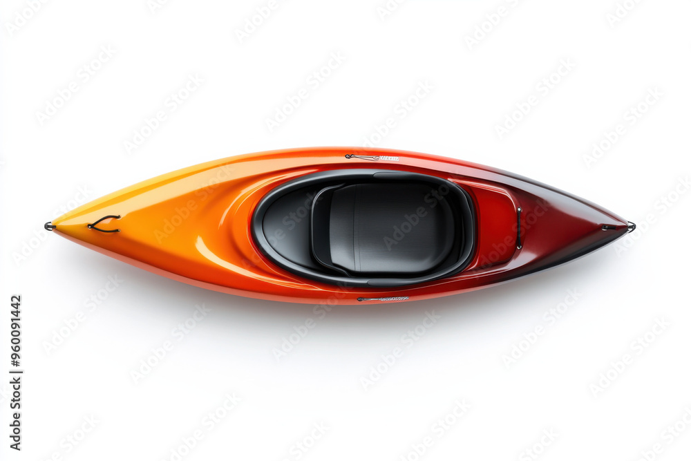 Sleek Kayak on Pure White Surface Sleek Kayak on Pure White Surface