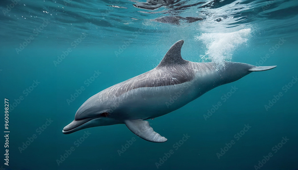Obraz premium dolphin swimming in the sea