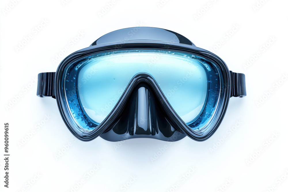 Clear Scuba Diving Mask on Blank Surface Clear Scuba Diving Mask on Blank Surface
