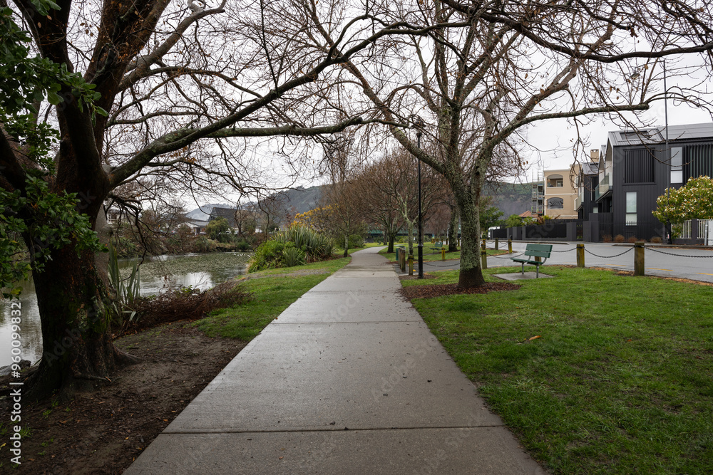 Walking path on the riverside of Maitai River, Nelson, New Zealand. Walking path on the riverside of Maitai River, Nelson, New Zealand.
