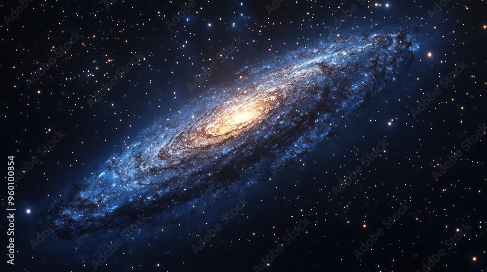 Fototapeta premium Galaxy background illustration with stars, space galaxy background, background with space, milky way supernova