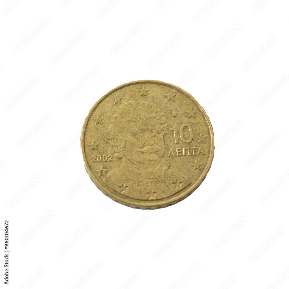 ten Cent Euro Coin gold Close-Up detailed country ten Cent Euro Coin gold Close-Up detailed country
