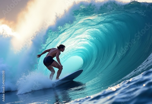 Wall Art: Surfing and the Great Wave, A Perfect Match photo