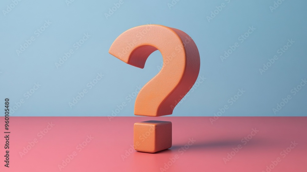 A question mark made of wood is on a pink background A question mark made of wood is on a pink background