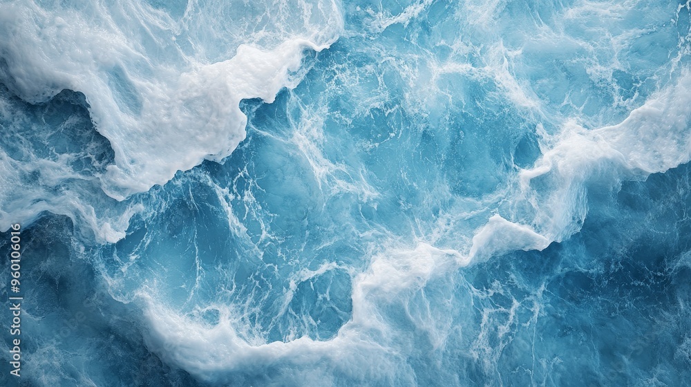 The image is of a large body of water with a lot of waves The image is of a large body of water with a lot of waves
