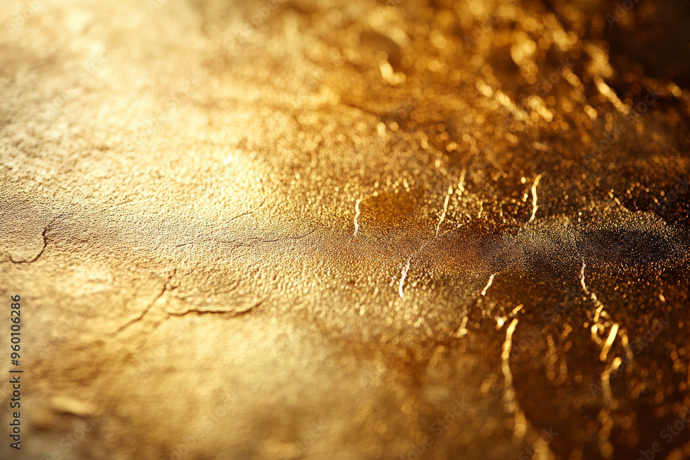 A gold textured surface with a soft, velvety finish, giving the metal an unusual, almost fabric-like appearance with a warm glow. A gold textured surface with a soft, velvety finish, giving the metal an unusual, almost fabric-like appearance with a warm glow.