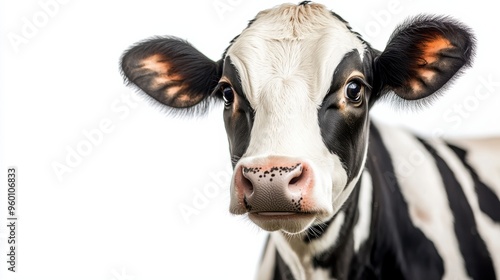 4h a photo of a smiling cow on a white background