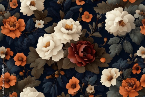 Wallpaper Mural Intricate Floral Wallpaper with Rich Colors Bringing Nature’s Beauty into Your Space Today Torontodigital.ca