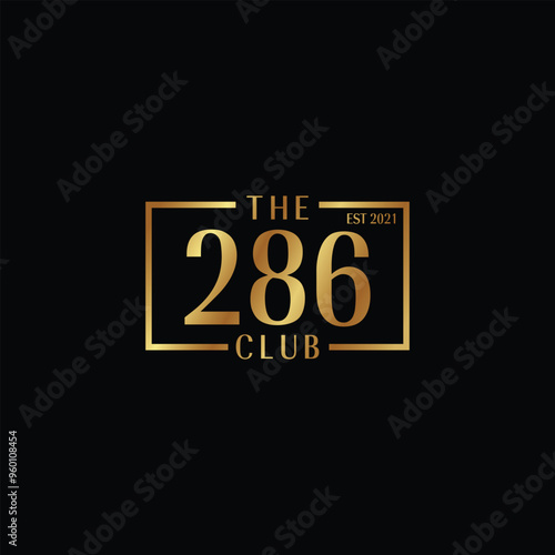 Modern premium gold and luxury golf club logo design.