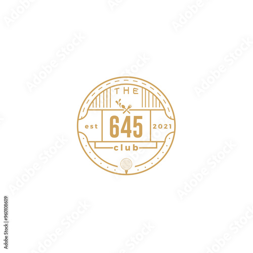 Minimal and clean premium golf club logo design.
