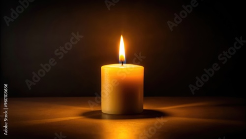 Burning candle illuminating the darkness , candle, flame, light, glow, dark, backdrop, concept, peaceful