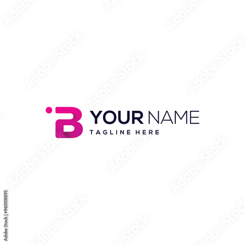 Modern abstract B letter and B word mark logo design for technology, finance, banking, and more.