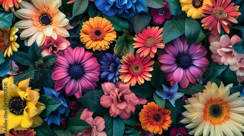 Wallpaper Mural A colorful bouquet of flowers. Torontodigital.ca