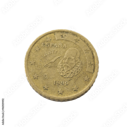 Wallpaper Mural 50 cent euro coin detailed shining gold closeup Torontodigital.ca