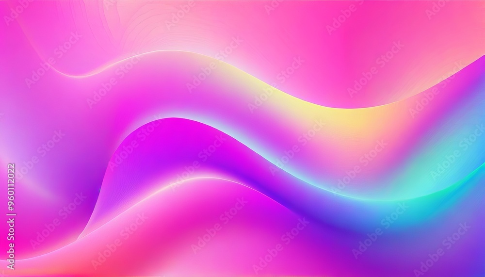 Abstract background with vibrant pink, purple, yellow, and blue color gradient flowing in a wavy pattern. Abstract background with vibrant pink, purple, yellow, and blue color gradient flowing in a wavy pattern.