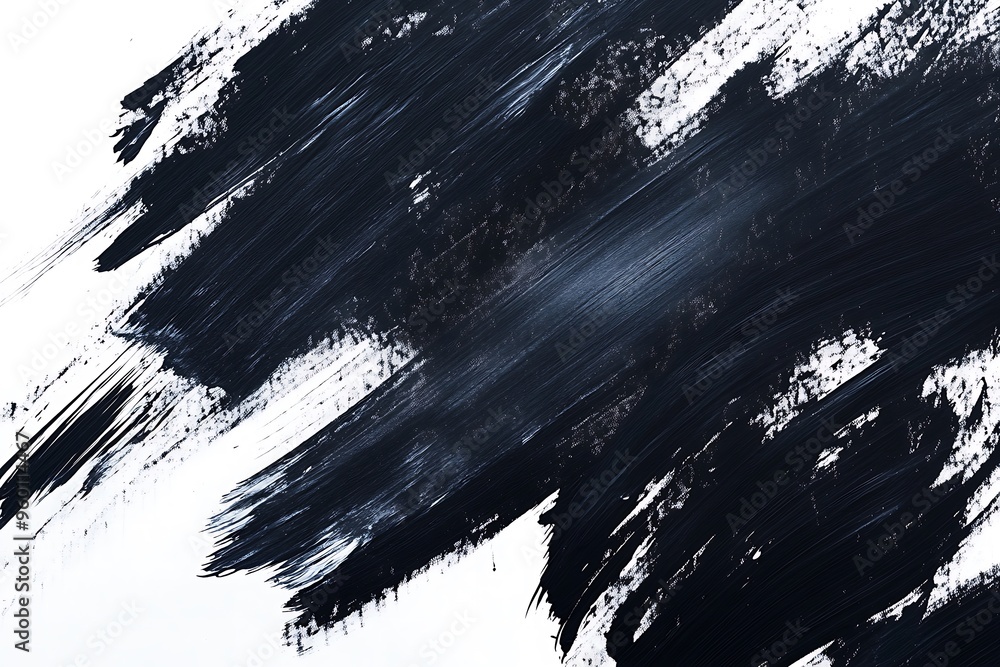 Abstract Black Paint Stroke on White Background Abstract Black Paint Stroke on White Background