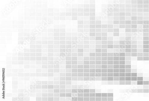 White Mosaic Tile Abstract Texture Pattern Background. Vector Illustration.  Swimming Pool