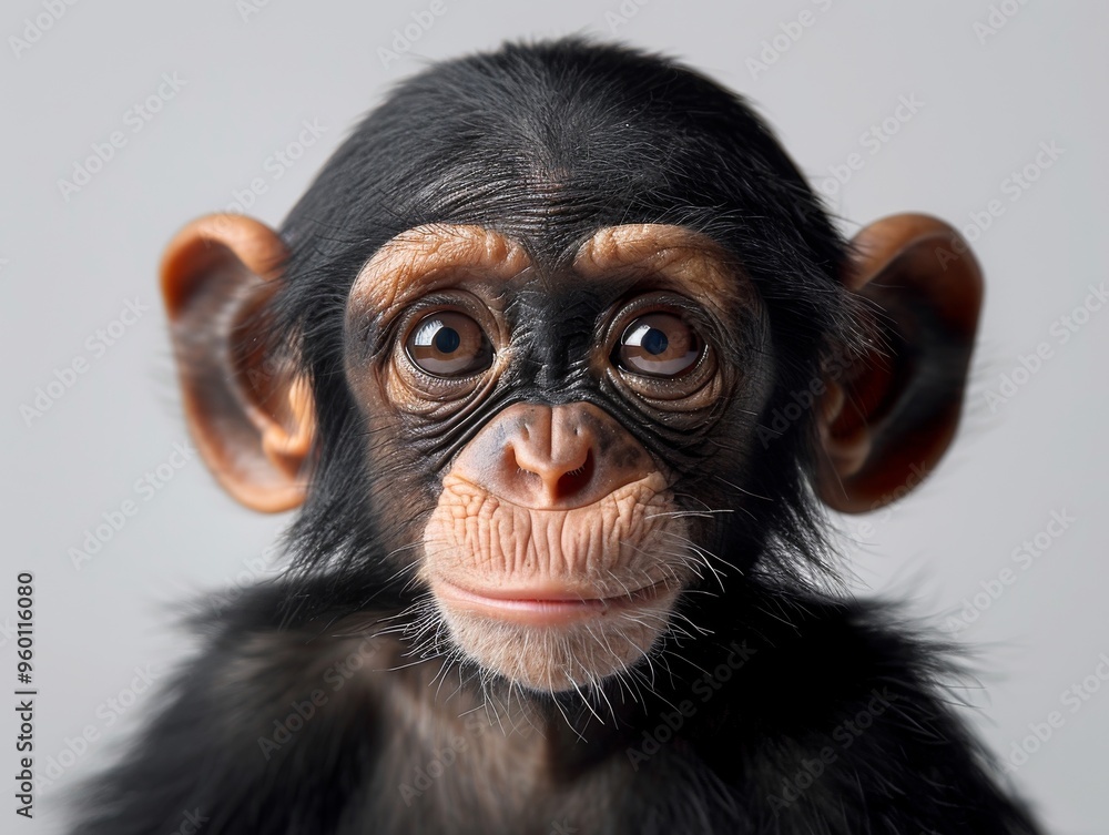 monkey on a white background monkey on a white background