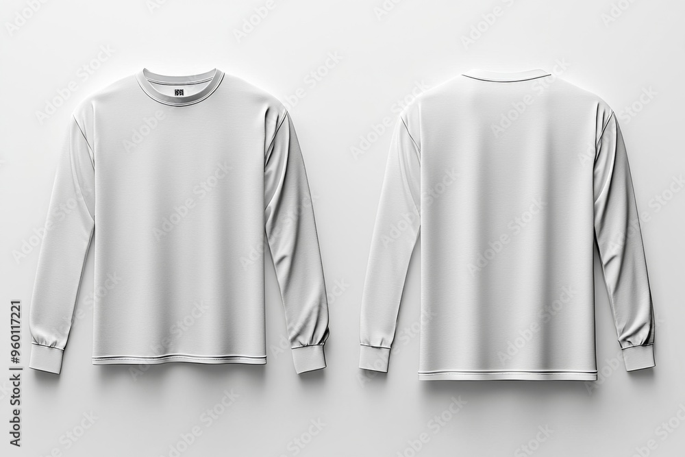 White Long Sleeve Tshirt Mockup Isolated created with Generative AI White Long Sleeve Tshirt Mockup Isolated created with Generative AI