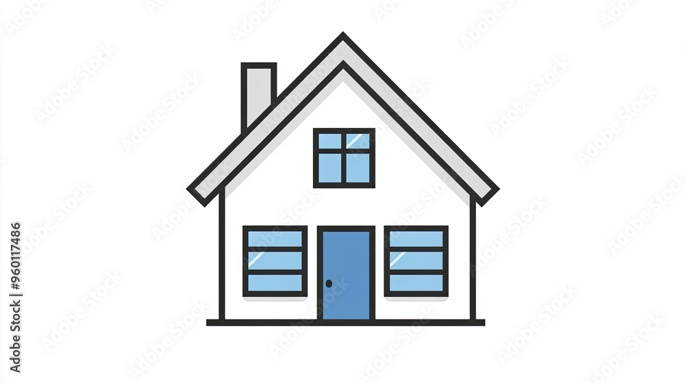 Icon of a house, symbolizing home and comfort, with clean, modern lines. Icon of a house, symbolizing home and comfort, with clean, modern lines.