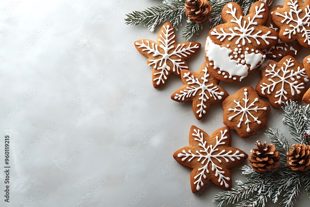 Festive Snowflake Gingerbread Cookies - A Sweet Christmas Photo Festive Snowflake Gingerbread Cookies - A Sweet Christmas Photo