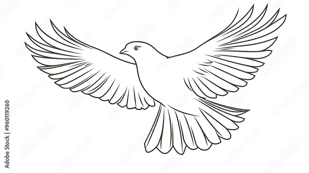 Outline of a bird in flight, symbolizing freedom and grace in a clean, modern design. Outline of a bird in flight, symbolizing freedom and grace in a clean, modern design.