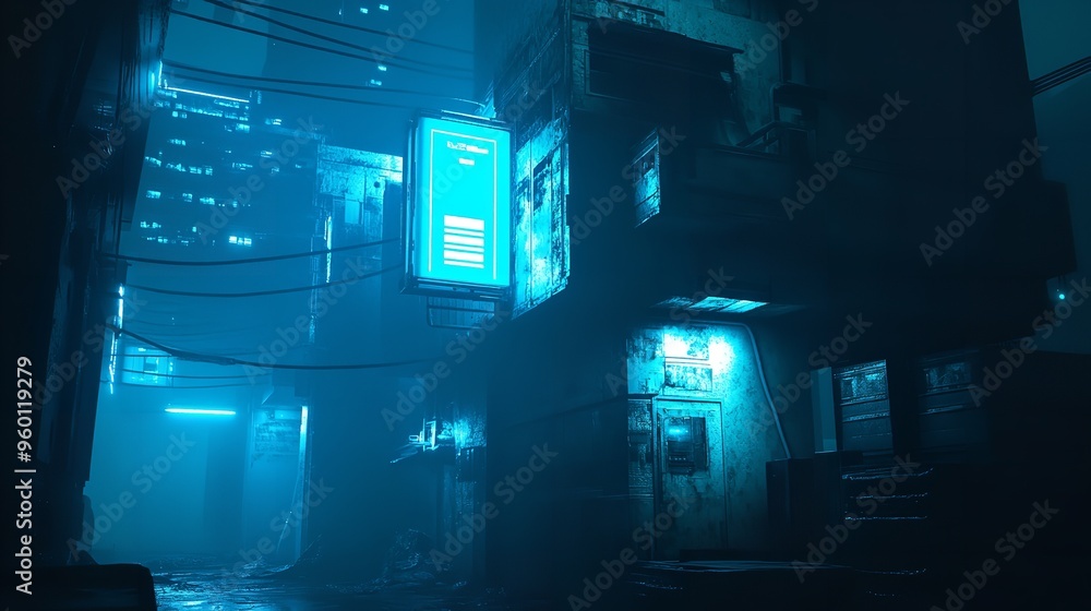 A large and bright blue meteor at night over a road. Generative AI. A large and bright blue meteor at night over a road. Generative AI.