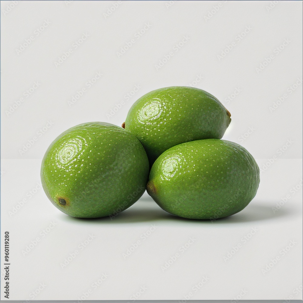 Fresh Limes on White Background Fresh Limes on White Background