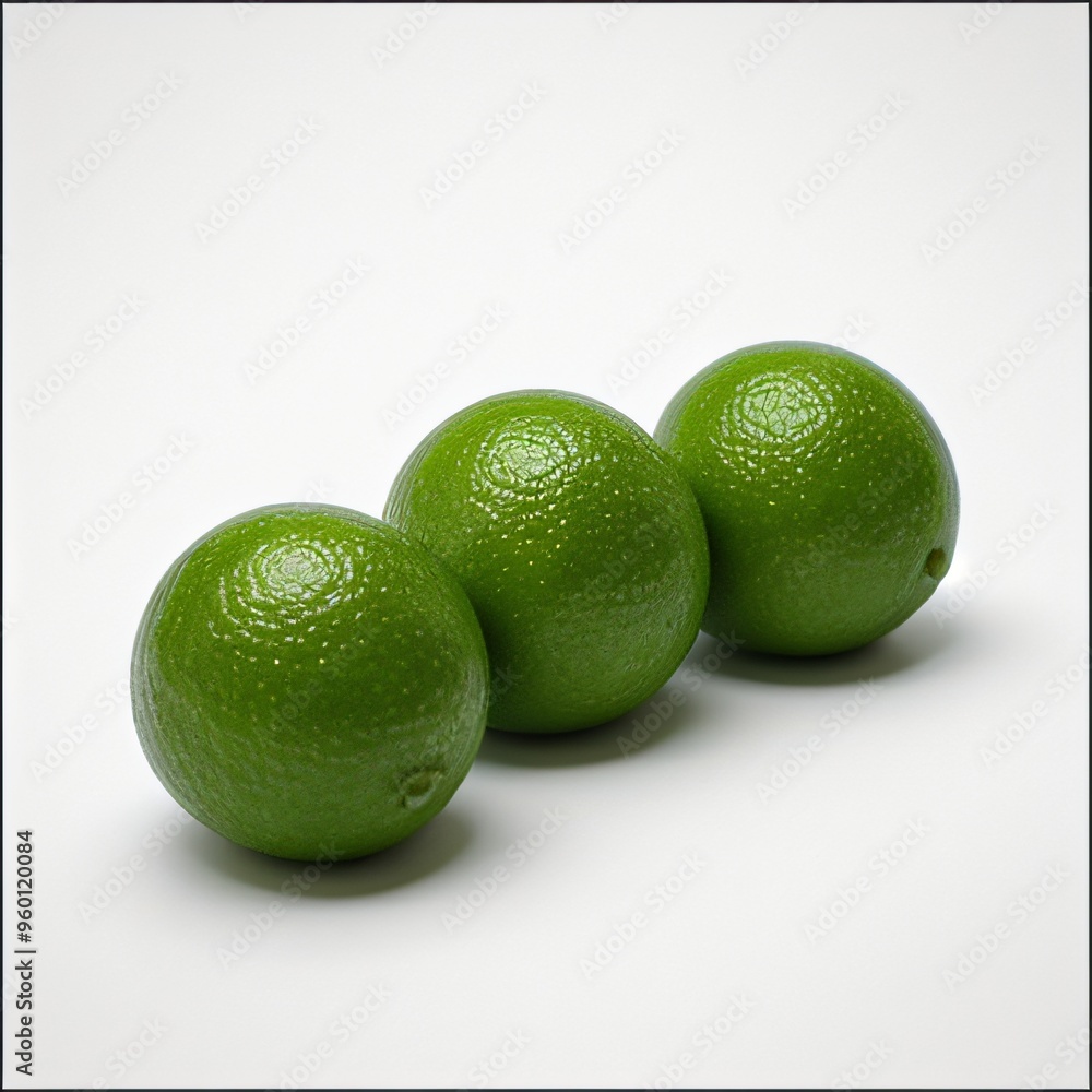 Fresh Limes on White Background Fresh Limes on White Background