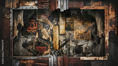 Wallpaper Mural Highly detailed textured grunge background frame Torontodigital.ca