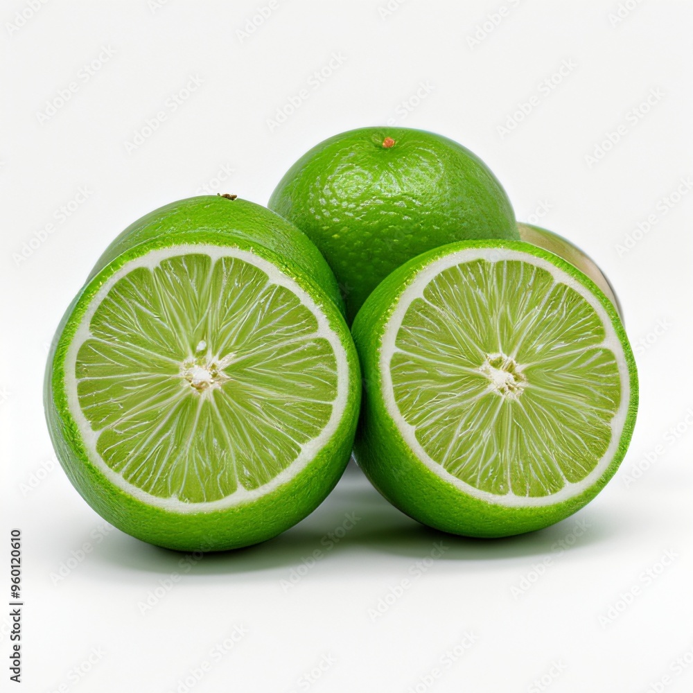 Fresh Limes on White Background Fresh Limes on White Background