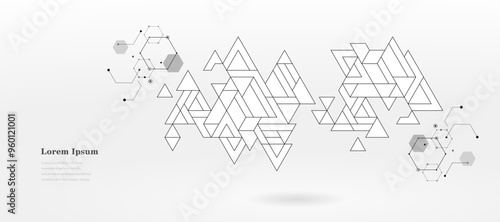 幾何学 抽象 黒 白 三角形 科学 背景