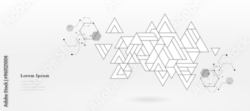 幾何学 抽象 黒 白 三角形 科学 背景