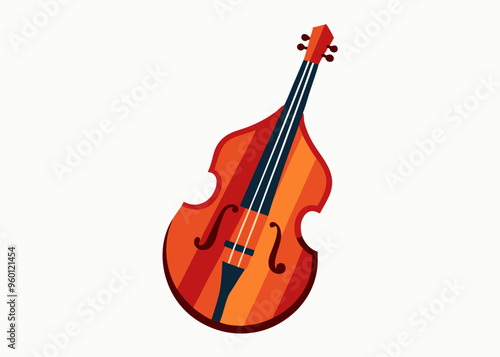 Double Bass Icon on Transparent Background
