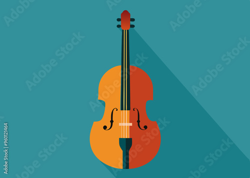 Double Bass Icon on Transparent Background

