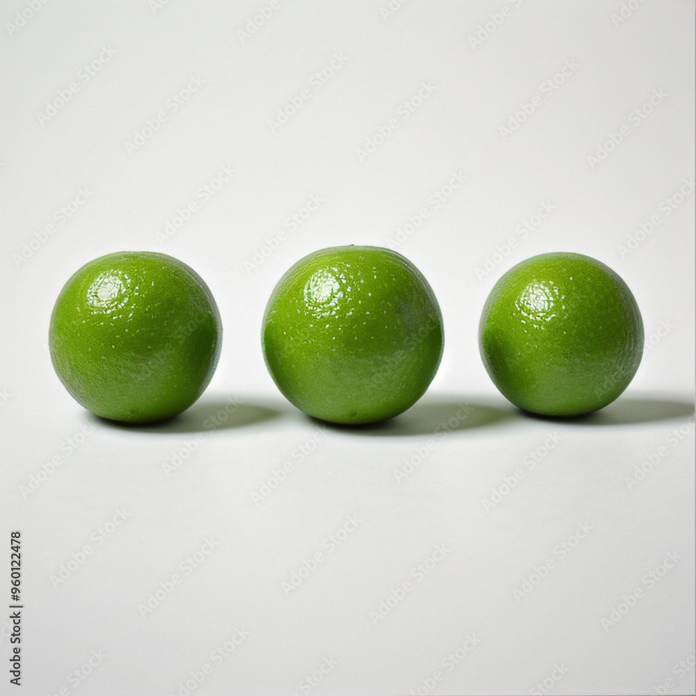 Fresh Limes on White Background Fresh Limes on White Background