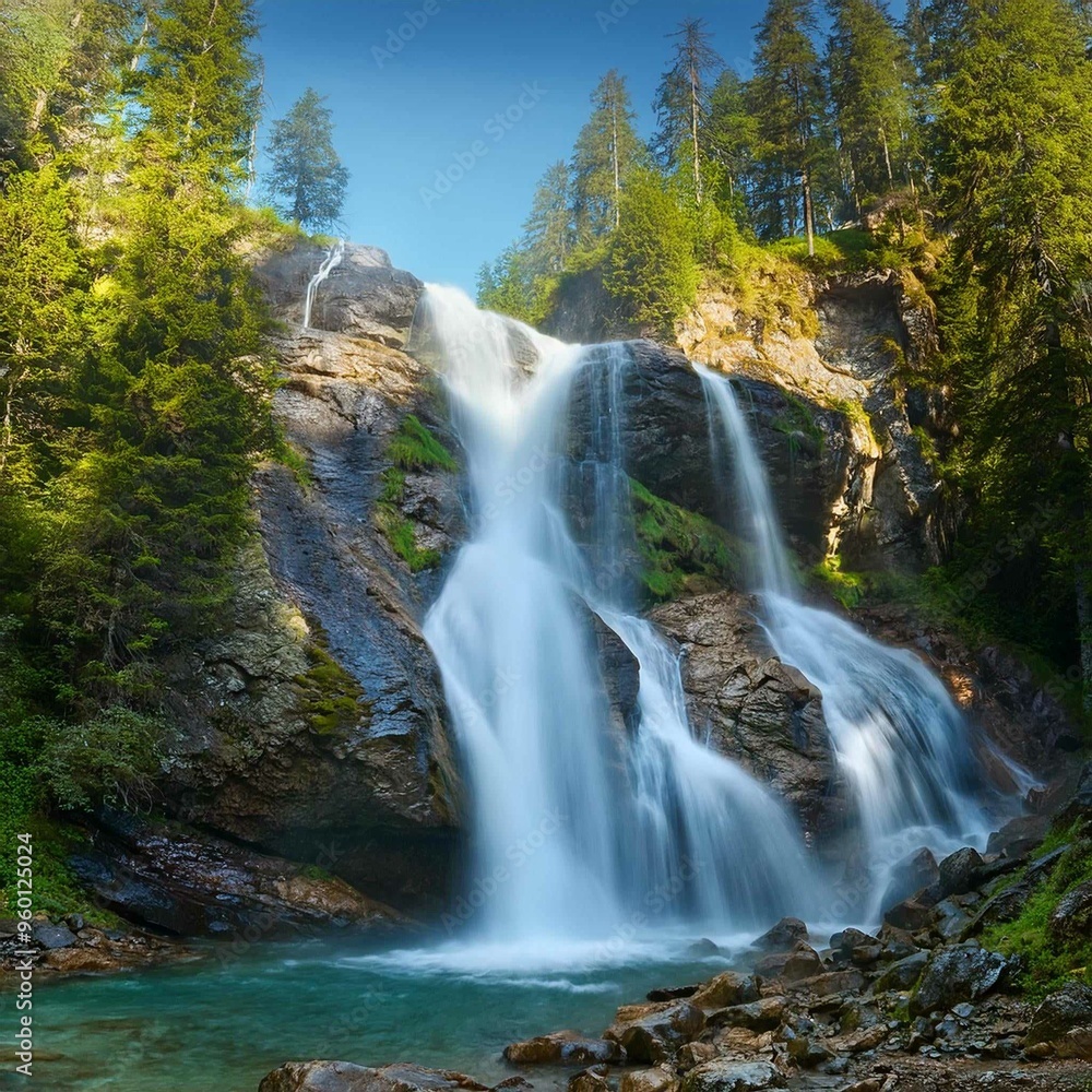 Fototapeta premium Waterfall in the mountains