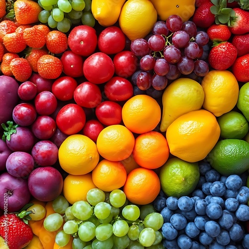 Rainbow of Freshness Photo - Vibrant Assortment of Fruits