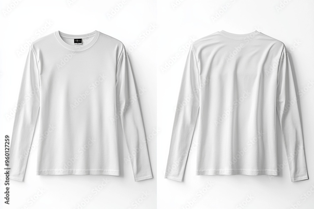 White Long Sleeve Tshirt Mockup Isolated created with Generative AI White Long Sleeve Tshirt Mockup Isolated created with Generative AI