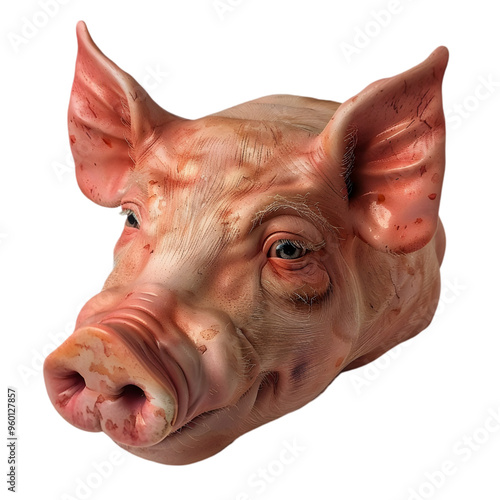 Fried pig on a isolated