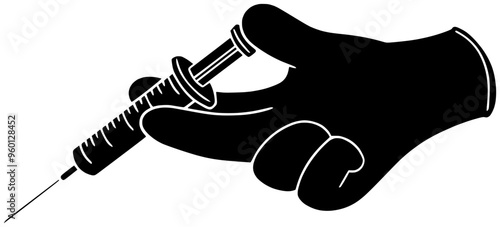 medicine illustration medical silhouette syringe logo health icon treatment outline doctor injection hand needle vaccine hospital vaccination clinic care shape men vector graphic background