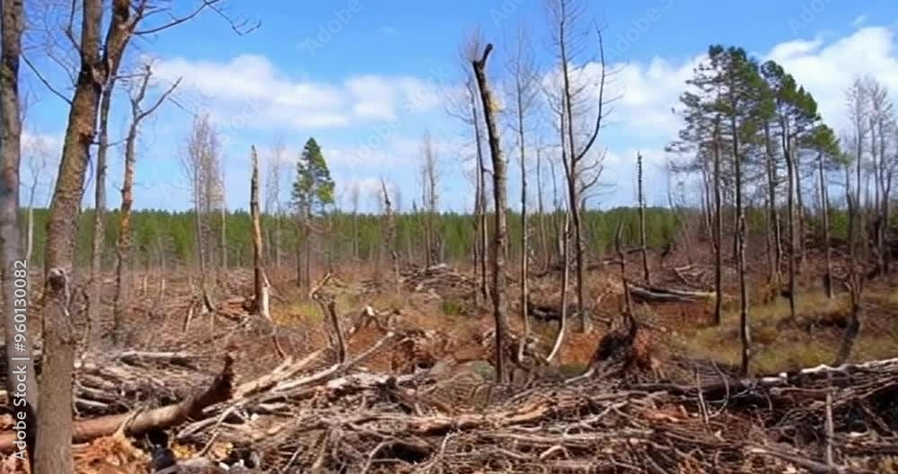 Observing the aftermath of deforestation in a once-lush forest in the Pacific Northwest Observing the aftermath of deforestation in a once-lush forest in the Pacific Northwest