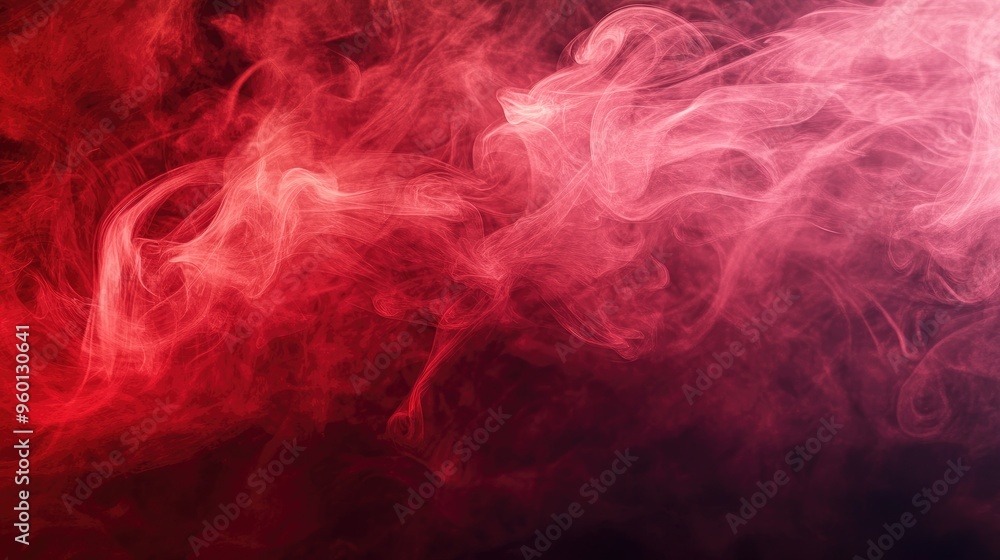 Obraz premium Abstract background with swirling red smoke, creating a dynamic and intense visual effect.