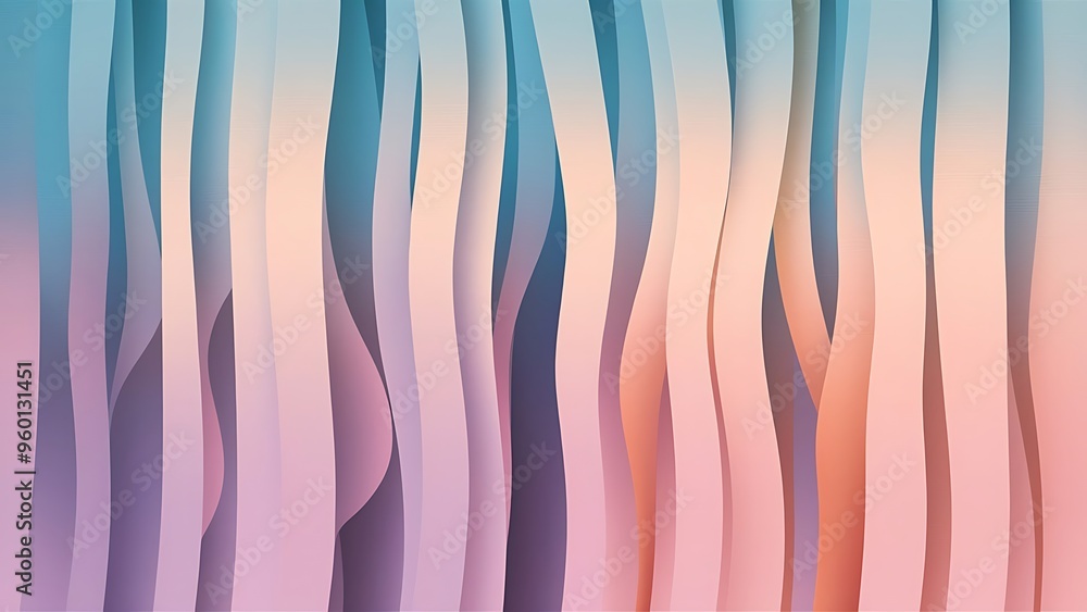 Background of vertical wavy lines of pastel abstract horizo Background of vertical wavy lines of pastel abstract horizo