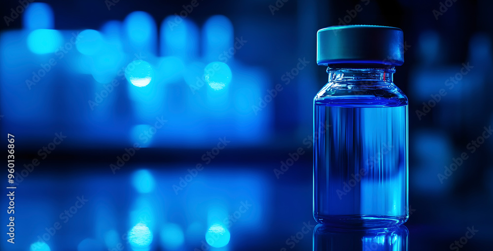 medicine or vaccine vial, panoramic format medicine or vaccine vial, panoramic format