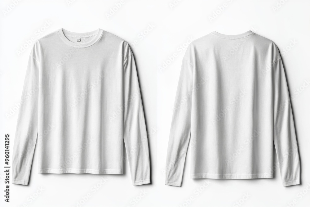 White Long Sleeve Tshirt Mockup Isolated created with Generative AI White Long Sleeve Tshirt Mockup Isolated created with Generative AI