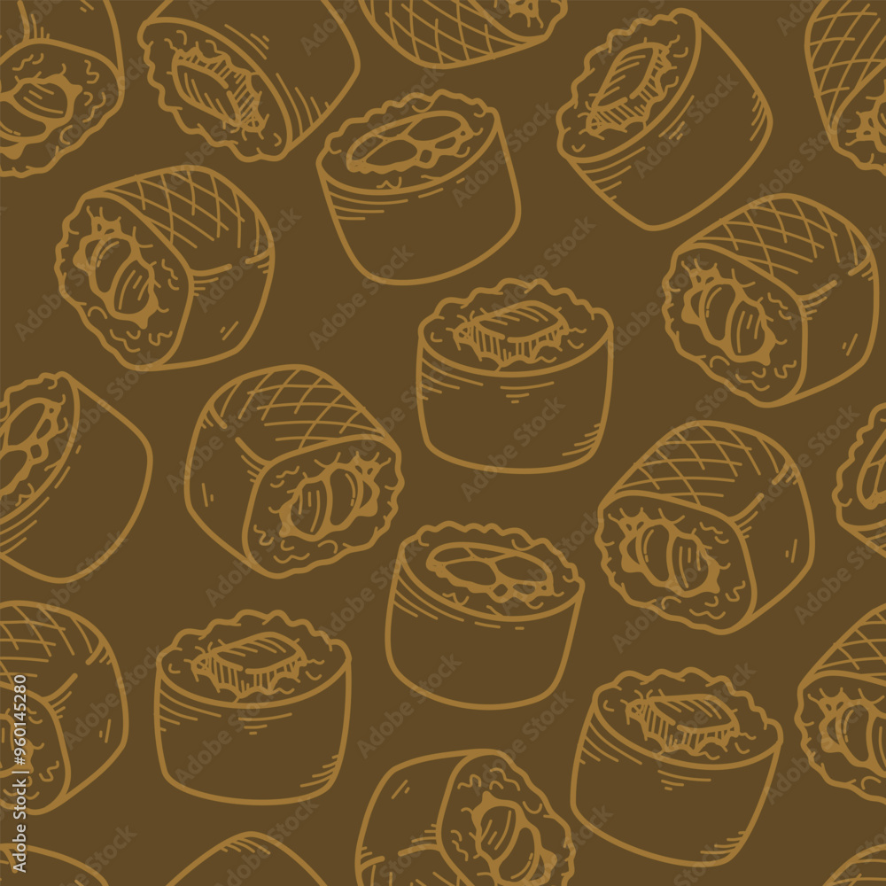 sushi pattern background. Japanese food seamless pattern background. sushi seamless pattern background. doodle sushi pattern background. sushi pattern background. Japanese food seamless pattern background. sushi seamless pattern background. doodle sushi pattern background.