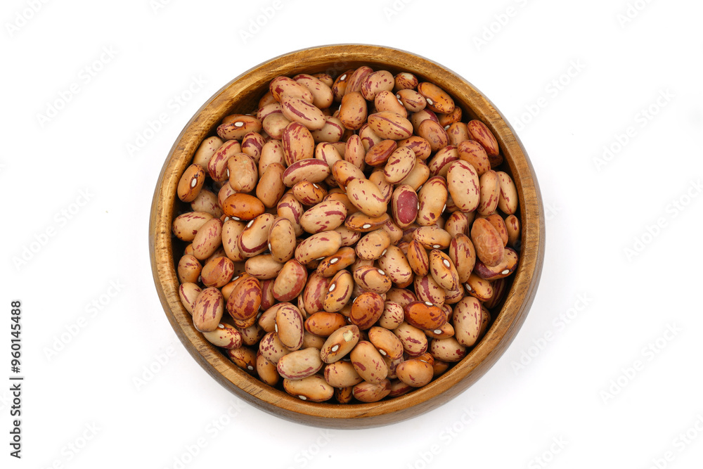 red kidney beans in wooden spoon isolated on white background. red kidney beans in wooden spoon isolated on white background.
