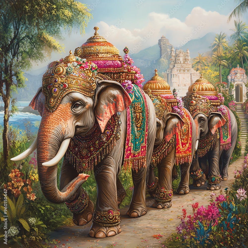 Fototapeta premium elephant in the temple